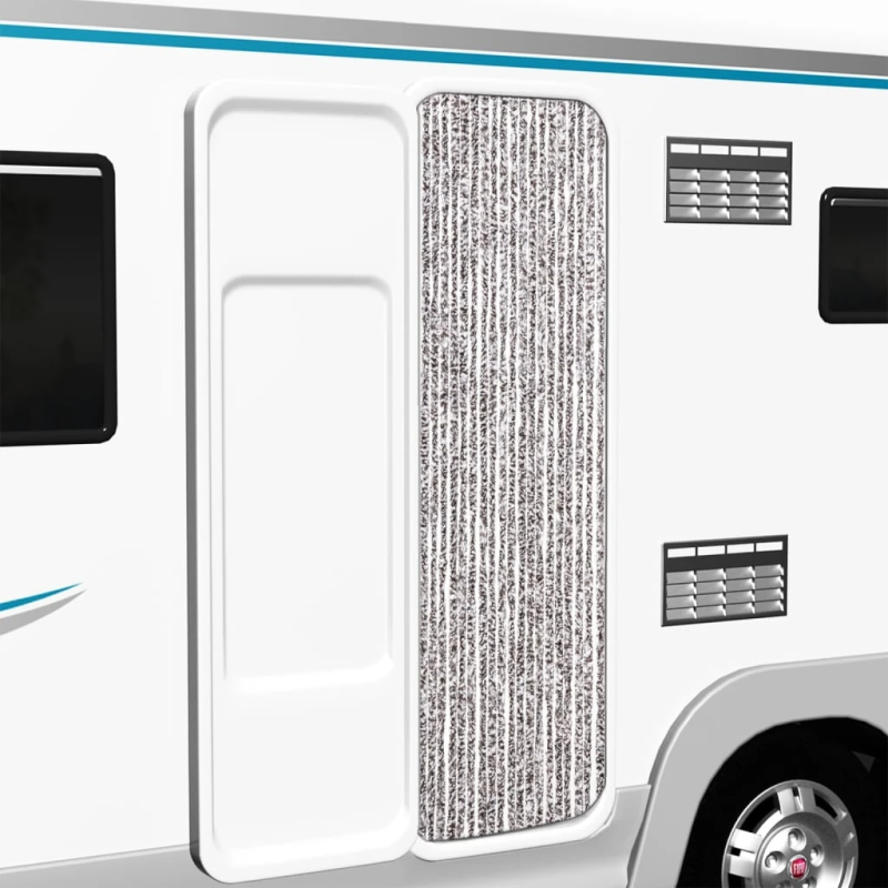 vidaXL kukaiņu aizkars, brūns un bēšs, 56x200 cm, šenils