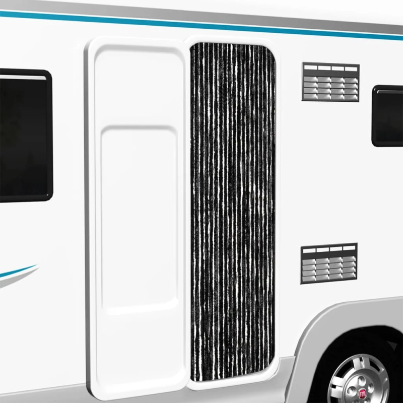 vidaXL kukaiņu aizkars, antracītpelēks, 56x200 cm, šenils