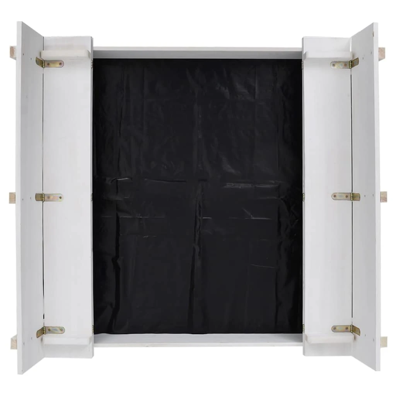 vidaXL smilšu kaste, egles koks, balta, 95x90x15 cm