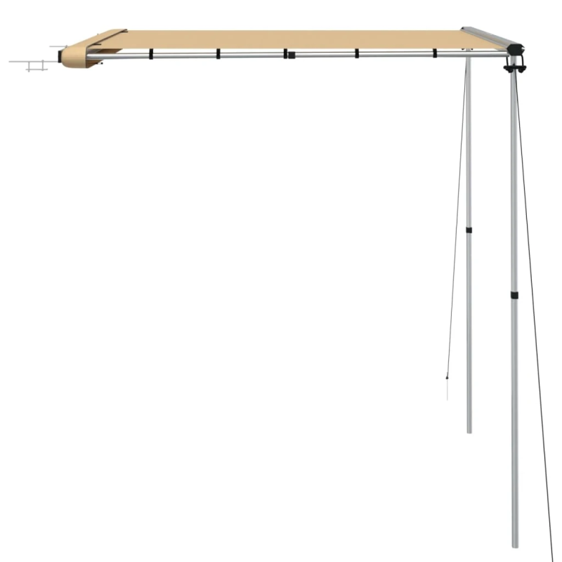 vidaXL kempera un treilera nojume, 2,4x2x2,15 m, bēša