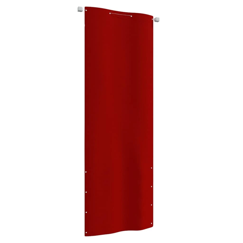 vidaXL balkona aizslietnis, 80x240 cm, sarkans oksforda audums