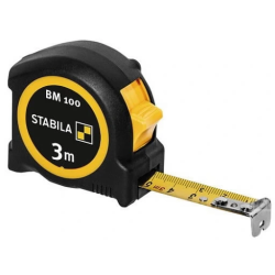 STABILA BM 100 pocket tape, metric scale 16 mm x 3m, Stabila