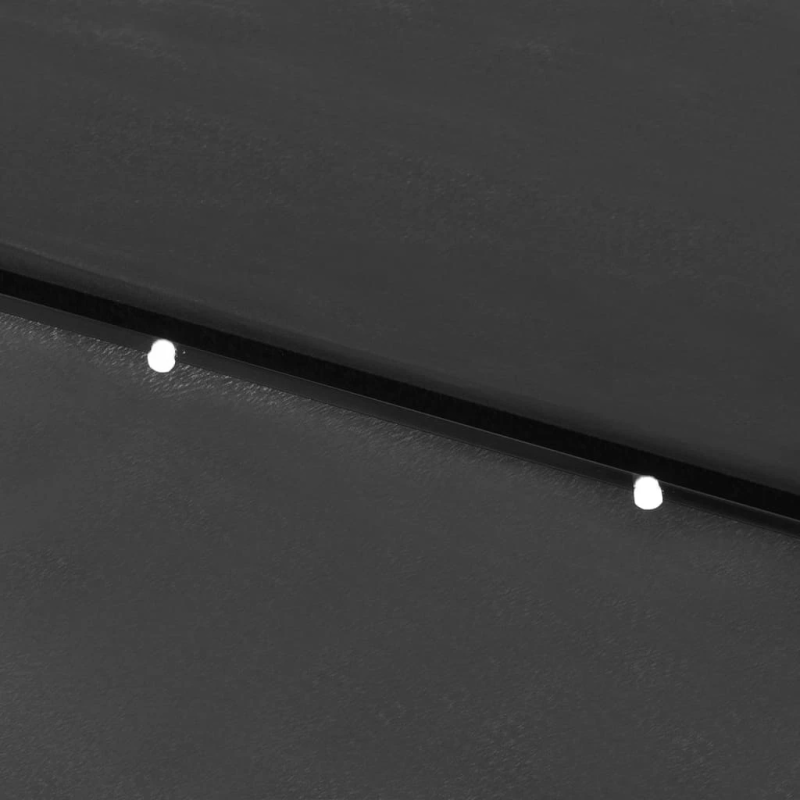 vidaXL saulessargs ar LED un tērauda kātu, 2x3 m, antracītpelēks