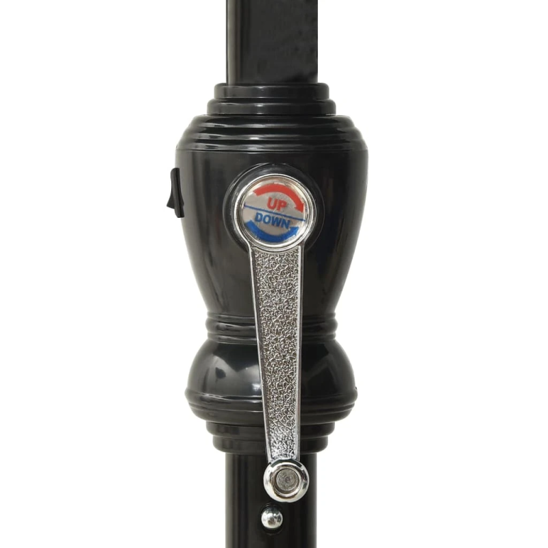 vidaXL saulessargs ar LED un tērauda kātu, 2x3 m, vīnsarkans