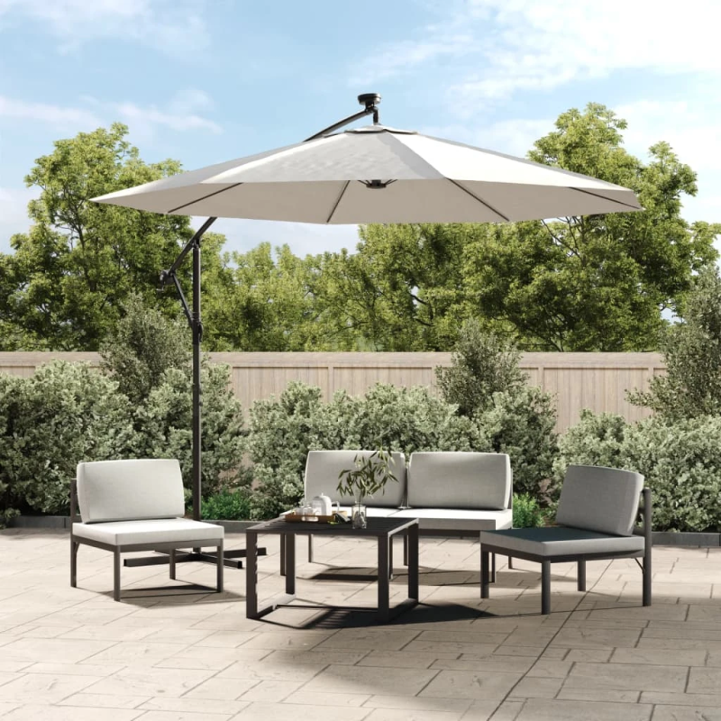 vidaXL saulessarga rezerves audums, smilšu balts, 350 cm