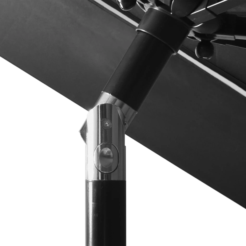 vidaXL 3-līmeņu saulessargs ar alumīnija kātu, 3 m, antracītpelēks