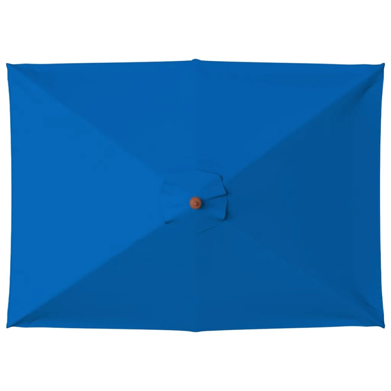 vidaXL dārza saulessargs ar koka kātu, zils, 150x200 cm