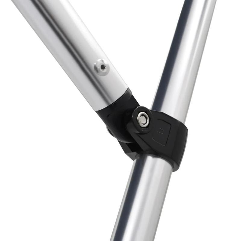 vidaXL četrloku motorlaivas jumts, pelēks, 243x196x137 cm