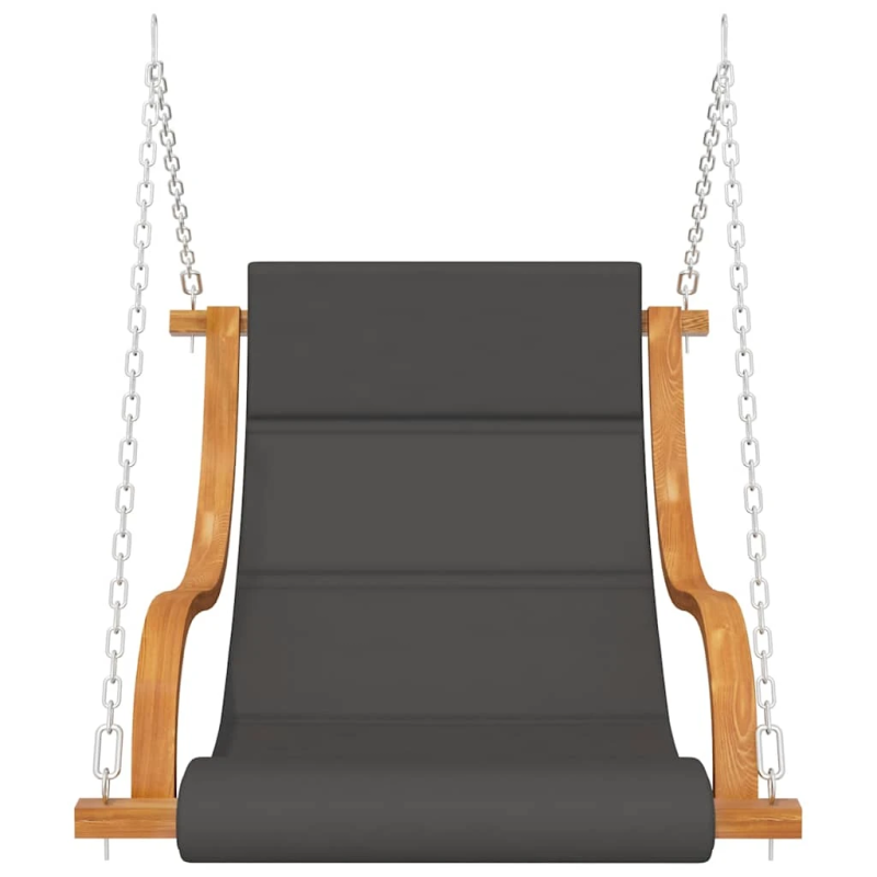 vidaXL šūpuļkrēsls bez šūpoļu rāmja ar matraci, liekts masīvkoks