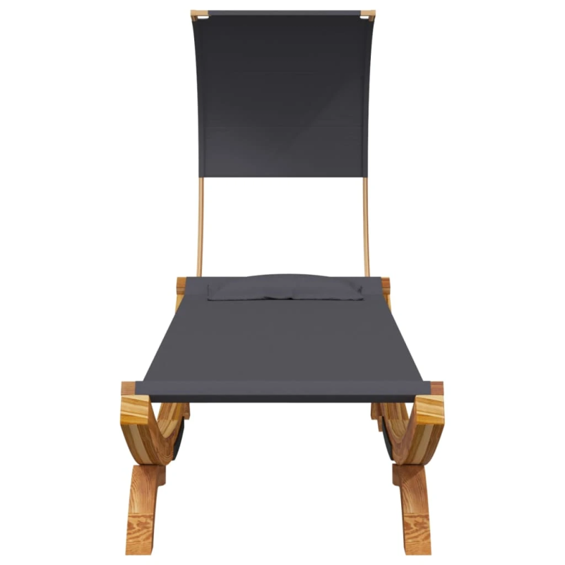 vidaXL āra gulta ar jumtu, 100x200x126 cm, liekts masīvkoks, pelēka