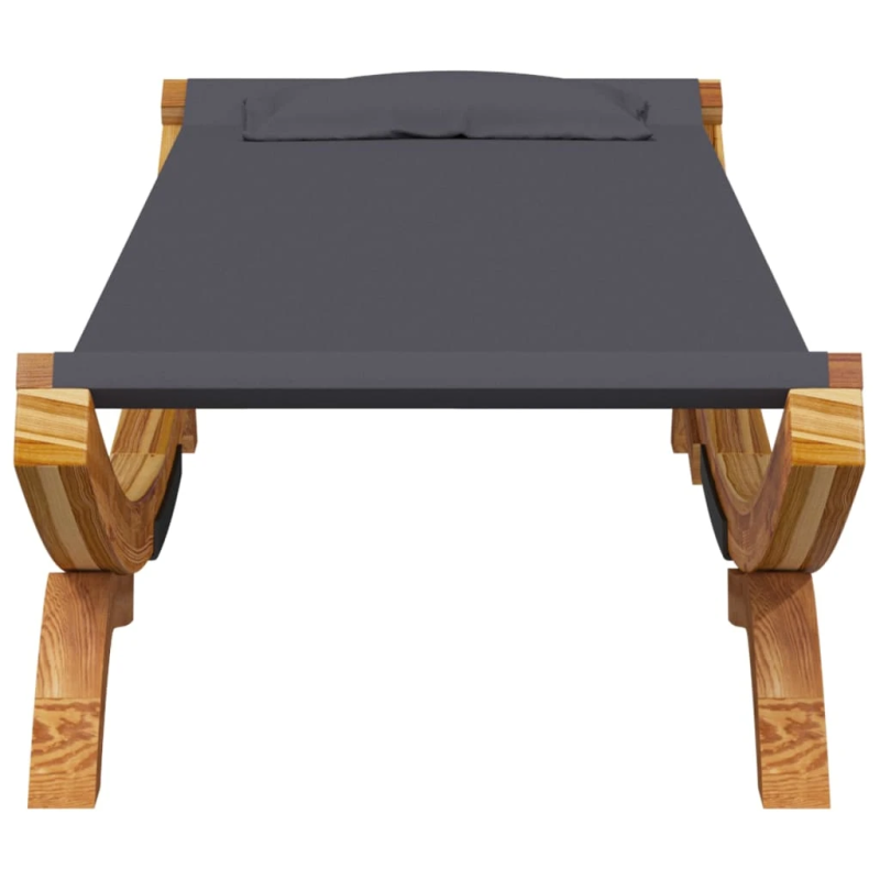 vidaXL āra gulta, 100x188,5x44 cm, liekts masīvkoks, antracītpelēka