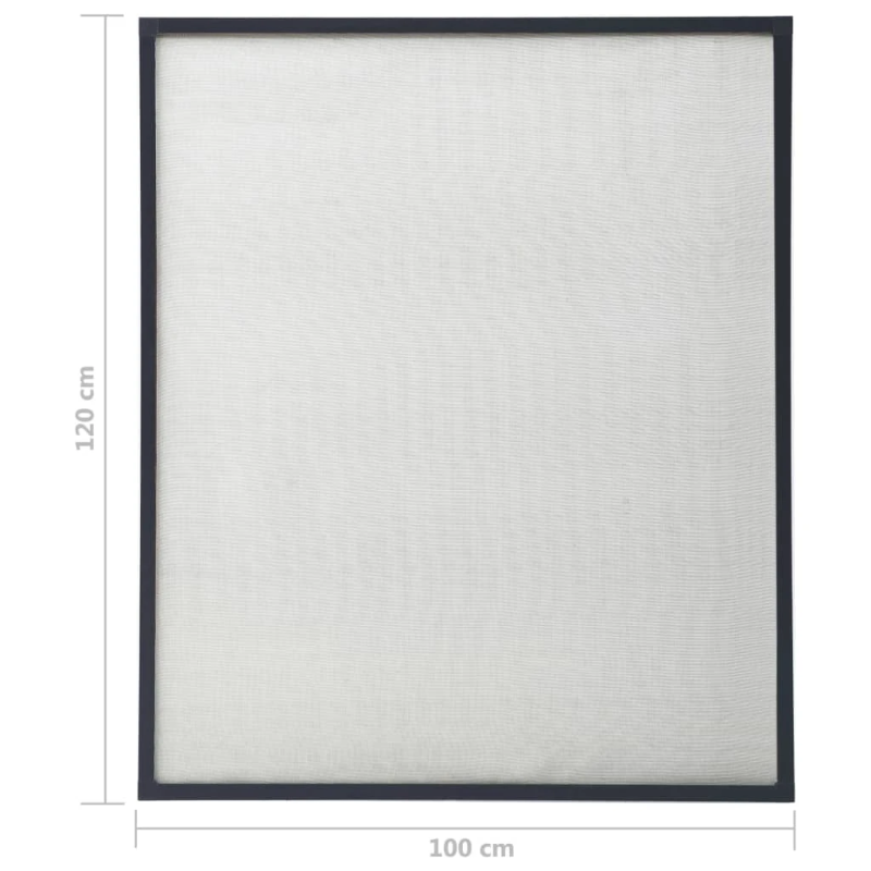 vidaXL kukaiņu siets logam, 100x120 cm, antracītpelēks