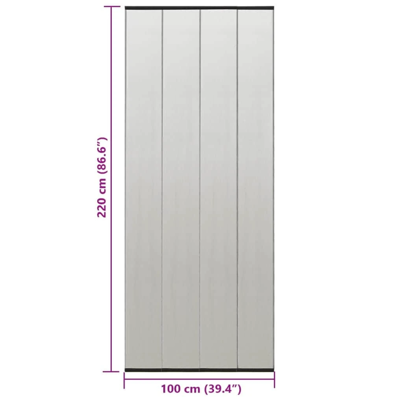 vidaXL kukaiņu siets durvīm, melns, 100x220 cm, poliesters
