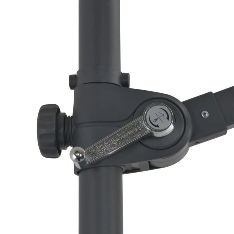 vidaXL dārza saulessargs ar tērauda kātu, 300 cm, sarkanbrūns