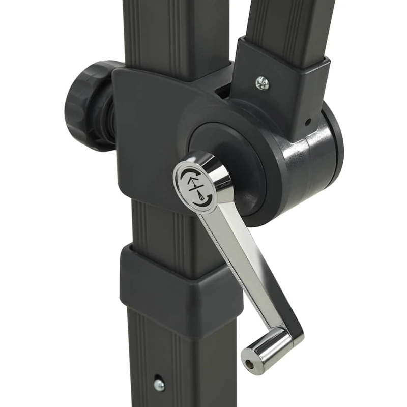 vidaXL saulessargs ar kātu un LED gaismām, 250 cm, sarkanbrūns