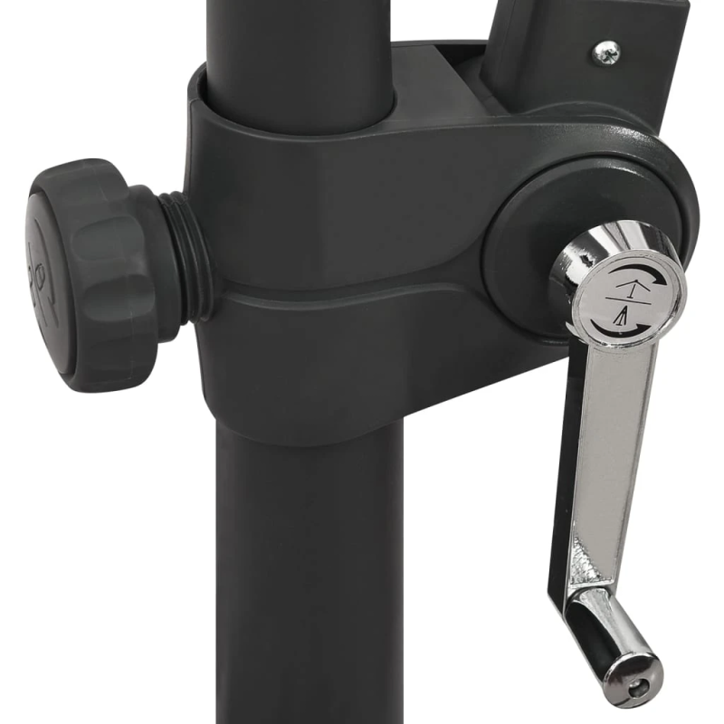 vidaXL saulessargs ar kātu un LED gaismām, 300 cm, melns