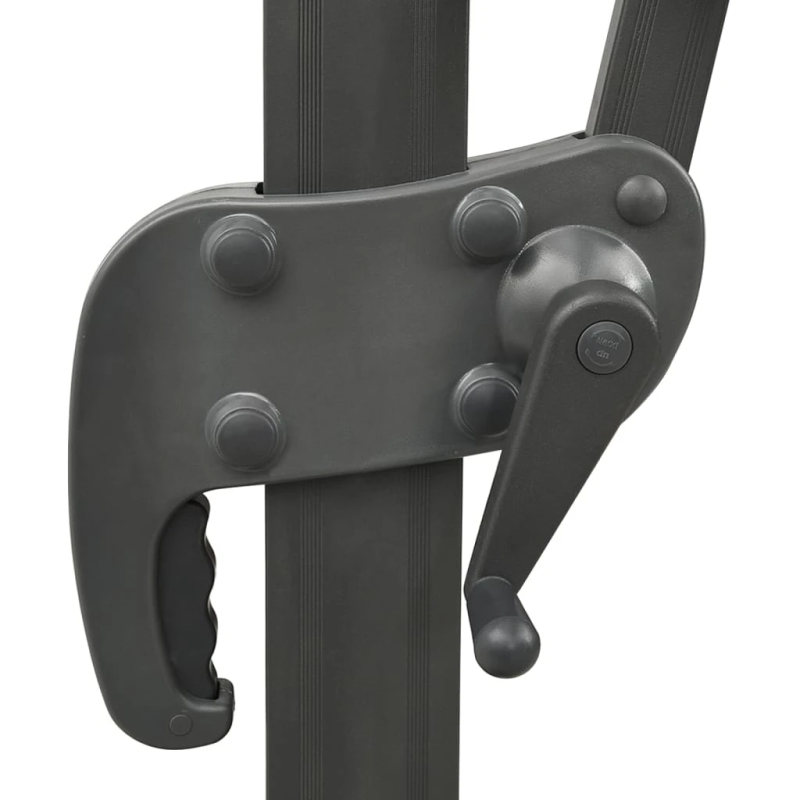 vidaXL saulessargs ar kātu un LED gaismām, 300 cm, antracītpelēks