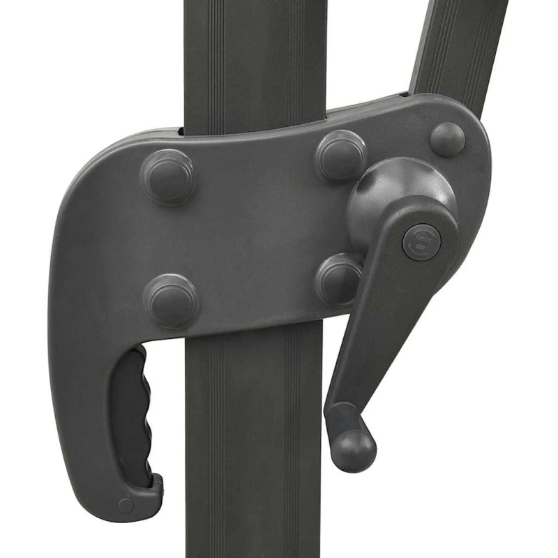 vidaXL saulessargs ar kātu un LED gaismām, 300 cm, melns