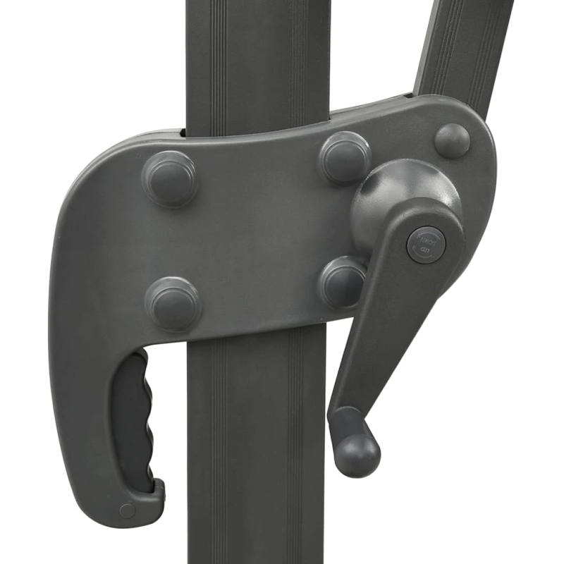 vidaXL konsoles dārza saulessargs ar dubultu augšdaļu, melns, 400x300 cm