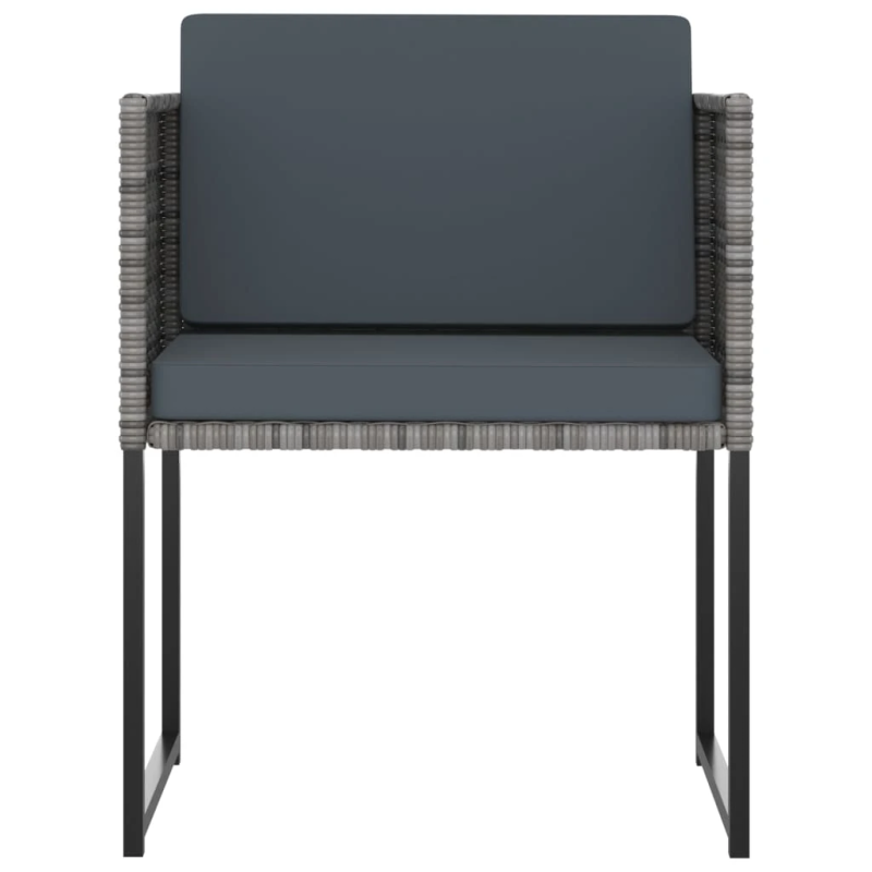 vidaXL 11-daļīgs dārza mēbeļu komplekts ar matračiem, PE rotangpalma