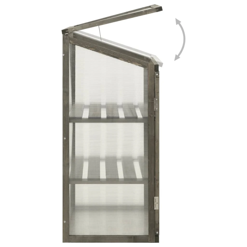 vidaXL siltumnīca, 60x45x100 cm, egles koks