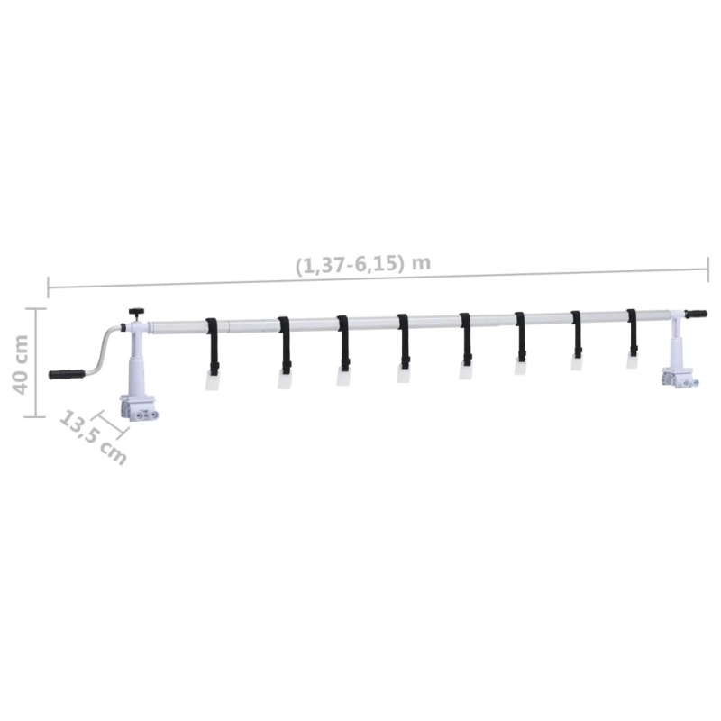 vidaXL baseina pārklāja stiprinājums ar plastmasas pamatni