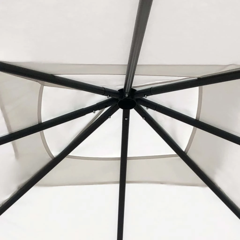 vidaXL dārza nojume, 3x3x2,6 m, krēmkrāsas, 160 g-m²