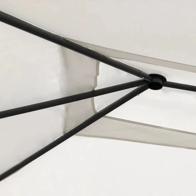 vidaXL dārza nojume ar stabu pārsegiem, 3x4x2,6 m, krēmkrāsas, 160g-m²