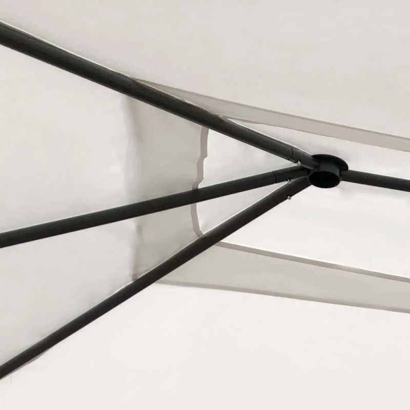 vidaXL dārza nojume, 3x4x2,6 m, krēmkrāsas, 160 g-m²