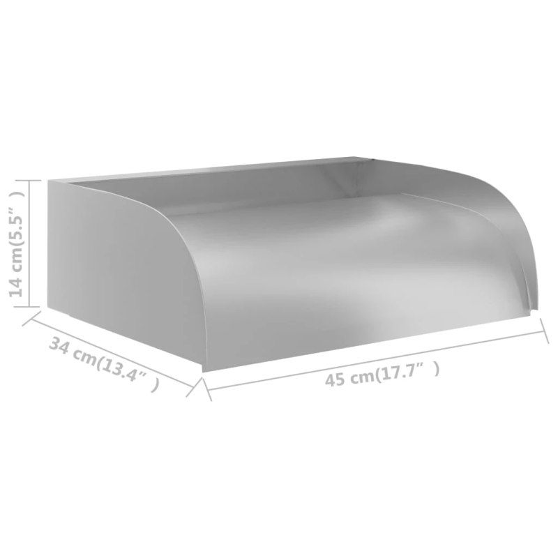 vidaXL ūdenskritums, 45x34x14 cm, nerūsējošs tērauds 304