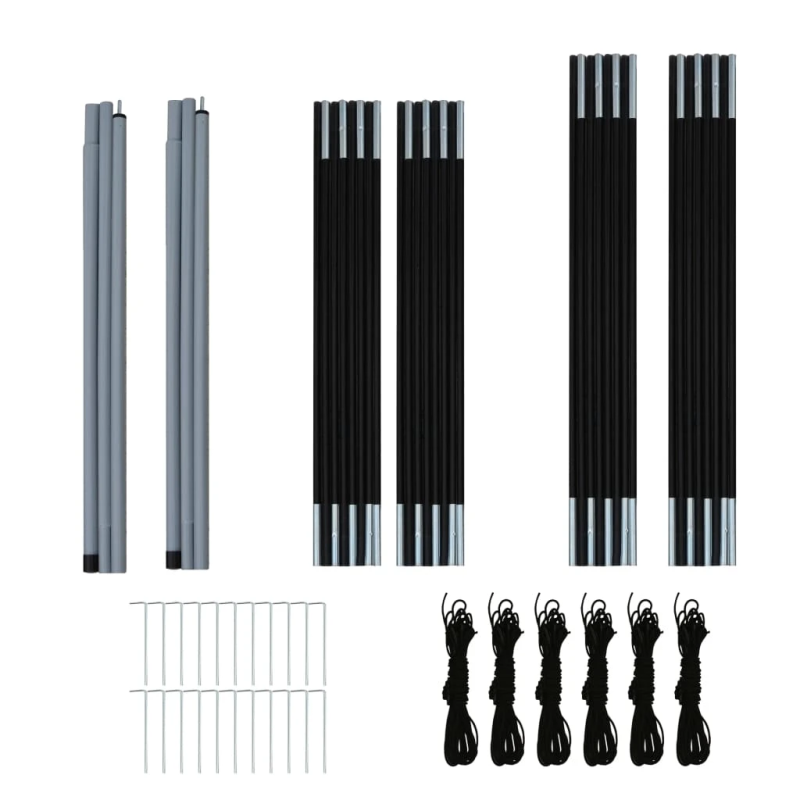 vidaXL sešvietīga telts, zila un gaiši zila