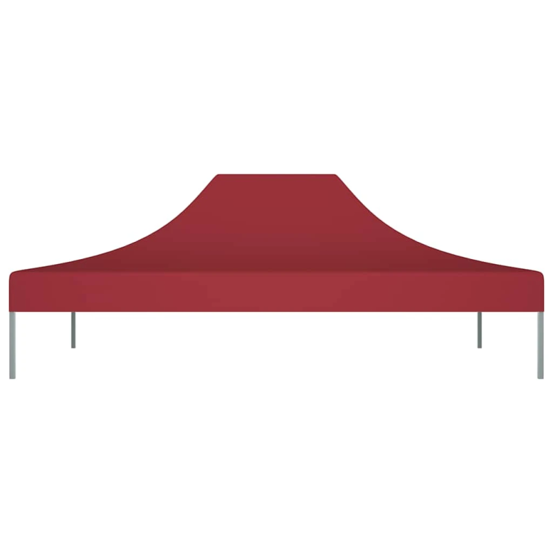 vidaXL dārza nojumes jumts, 4x3 m, vīnsarkans, 270 g-m²