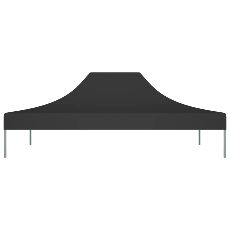 vidaXL dārza nojumes jumts, 4x3 m, melns, 270 g-m²