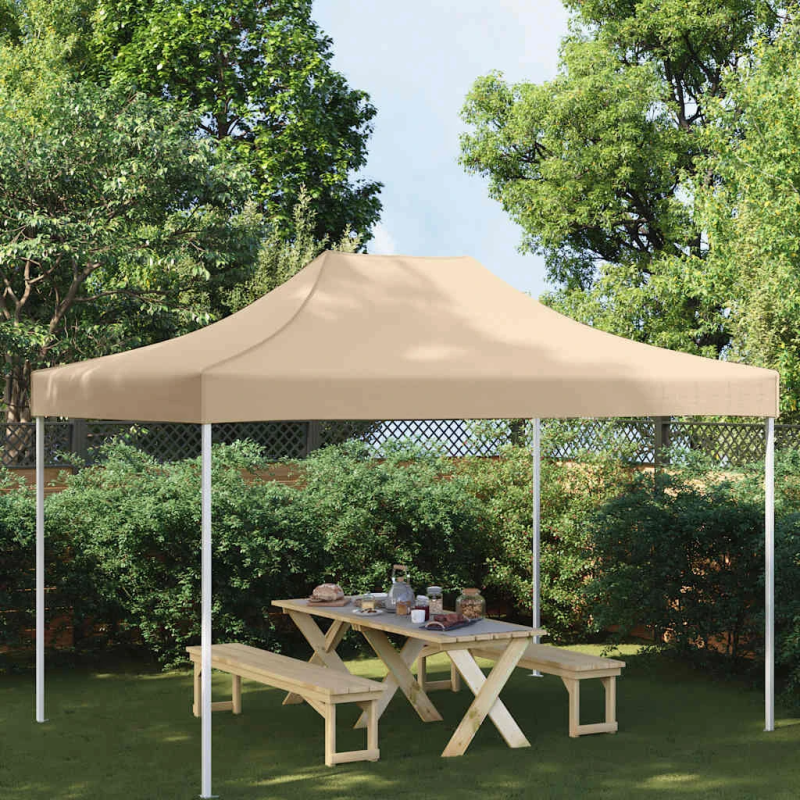 vidaXL dārza nojumes jumts, 4,5x3 m, bēšs, 270 g-m²