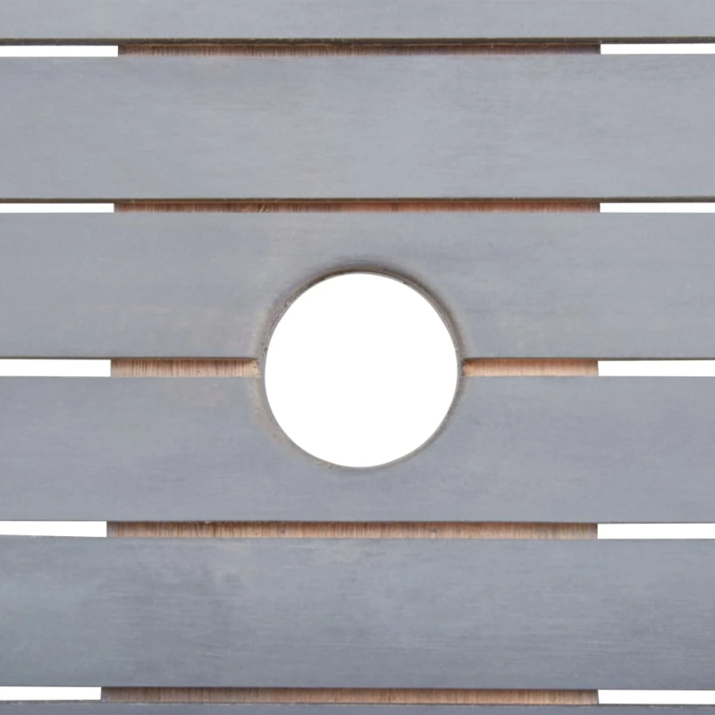 vidaXL 7-daļīgs dārza mēbeļu komplekts, akācijas masīvkoks, pelēks