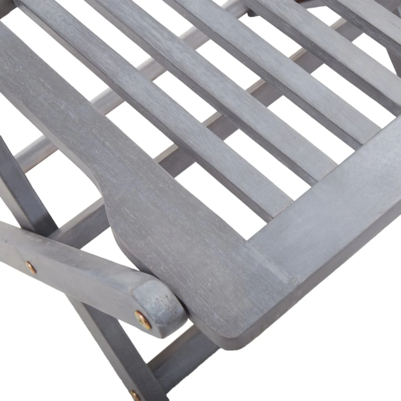 vidaXL 9-daļīgs dārza mēbeļu komplekts, akācijas masīvkoks, pelēks