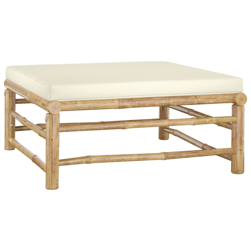 vidaXL 5-daļīgs dārza atpūtas mēbeļu komplekts ar matračiem, bambuss