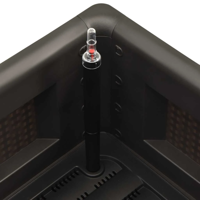 vidaXL dārza puķu kaste, pašlaistīšanas sistēma, pelēka, 100x43x33 cm