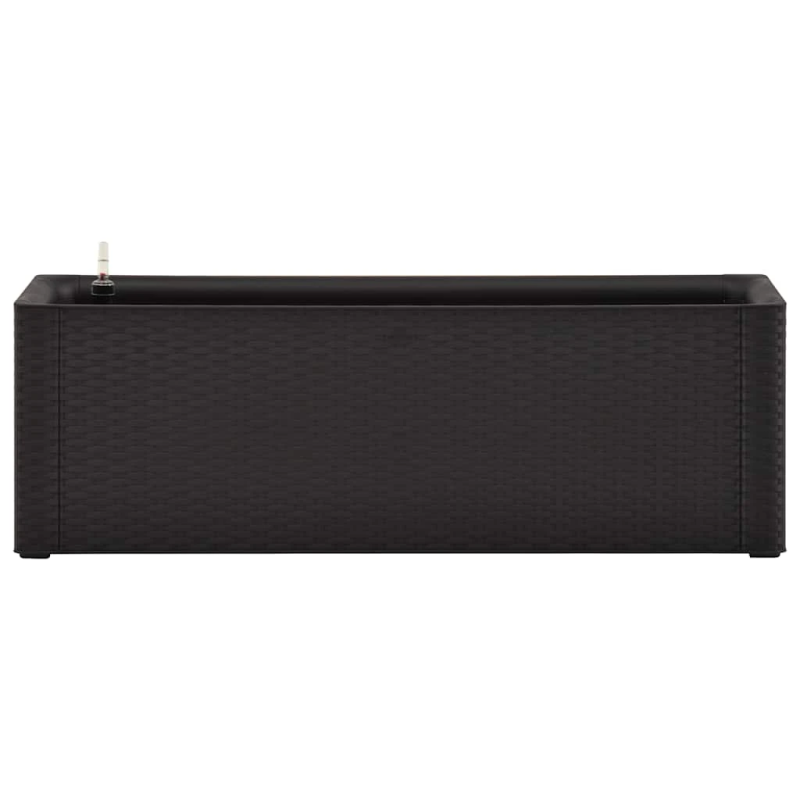 vidaXL dārza puķu kaste, pašlaistīšanas sistēma, pelēka, 100x43x33 cm