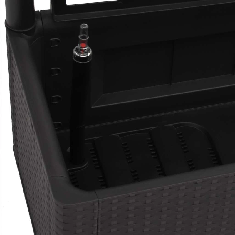 vidaXL puķu kaste ar špaleru, antracītpelēka, pašlaistīšanas sistēma