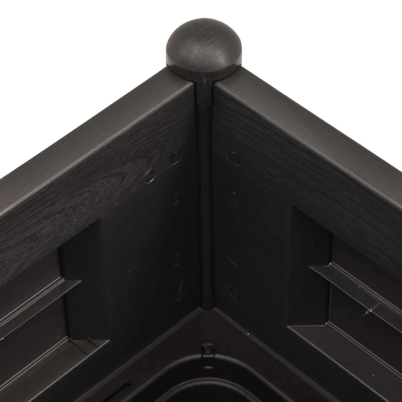 vidaXL augstā puķu kaste, antracītpelēka, 100x43x35 cm, PP