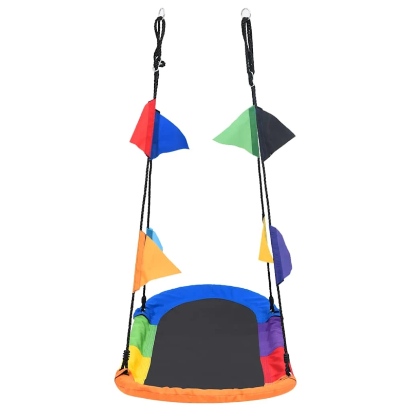 vidaXL šūpoles ar karogiem, 165x70 cm