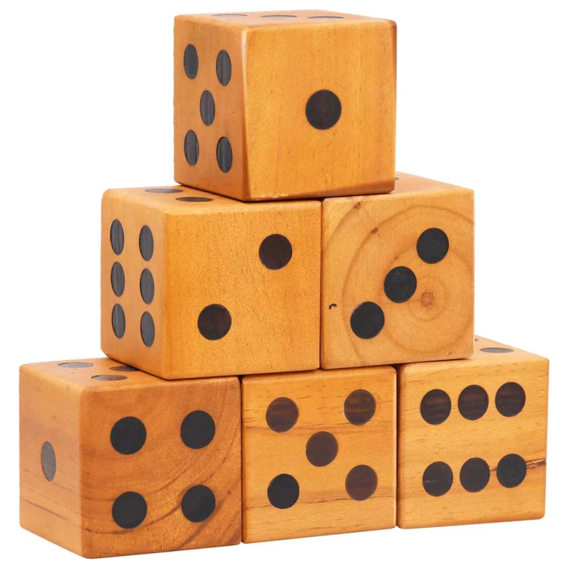 vidaXL Milzu pagalma kauliņu komplekts 6 gab. priedes koks