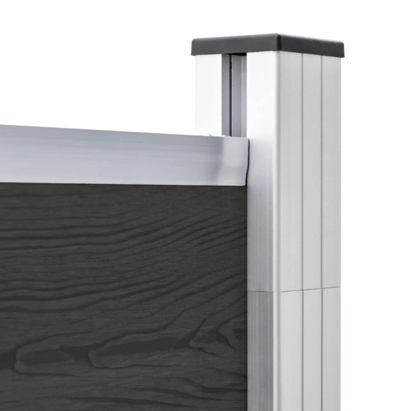 vidaXL žoga panelis, 180x186 cm, melns WPC