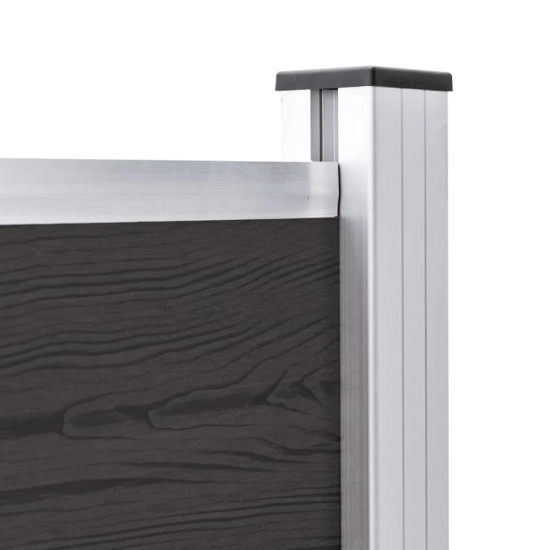 vidaXL žoga panelis, 175x105 cm, melns WPC