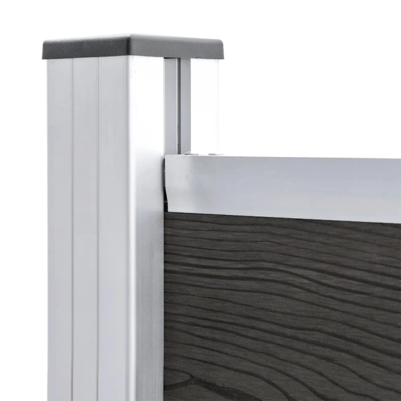 vidaXL žoga panelis, 95x186 cm, pelēks WPC