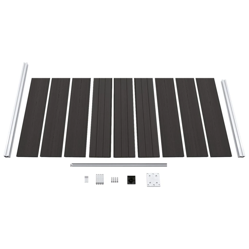 vidaXL žoga panelis, 95x186 cm, melns WPC