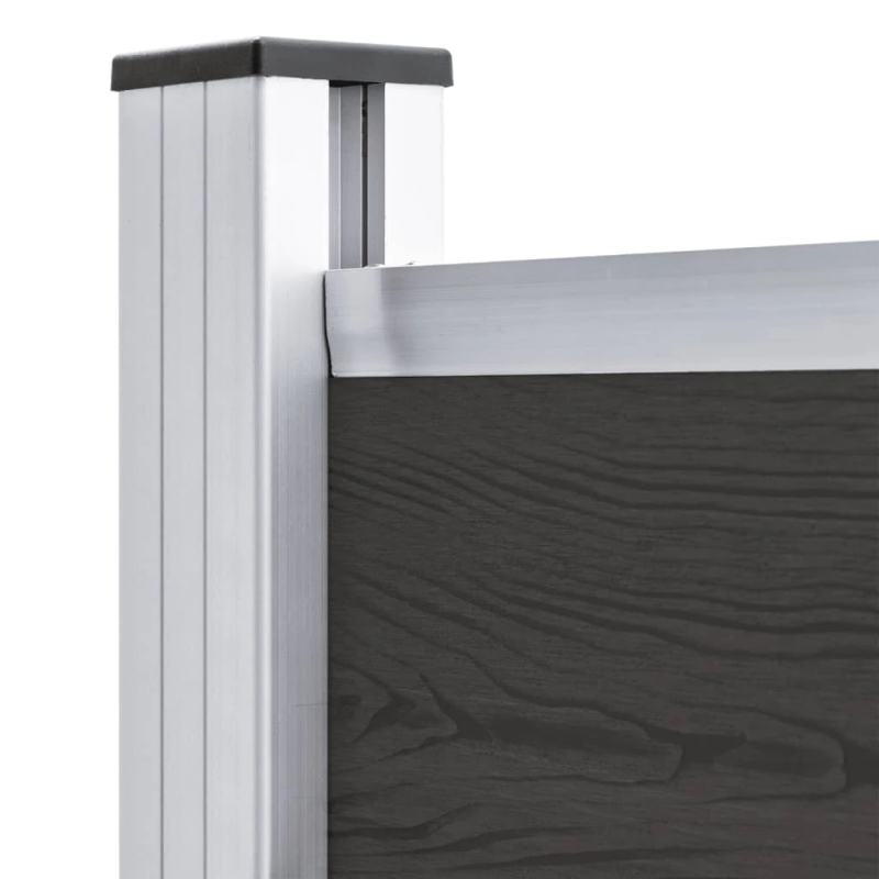 vidaXL žoga panelis, 95x186 cm, melns WPC