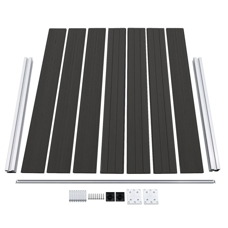 vidaXL žoga panelis, 180x146 cm, melns WPC