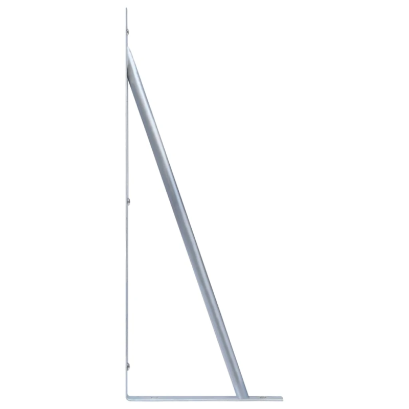 vidaXL atbalsta stiprinājumi žogu stabiem, 2 gab., cinkots tērauds